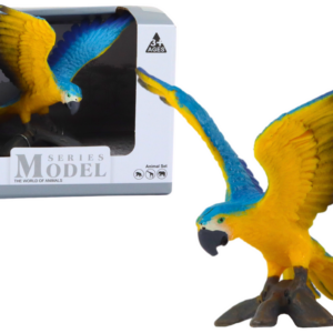 Figurka papouška Ara ararauna 7 cm modro-žlutá