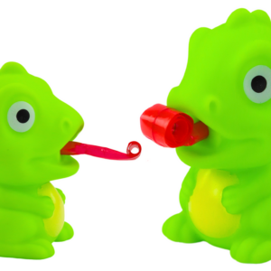 Gumový dinosaurus se zatahovacím jazykem zelený 8 cm