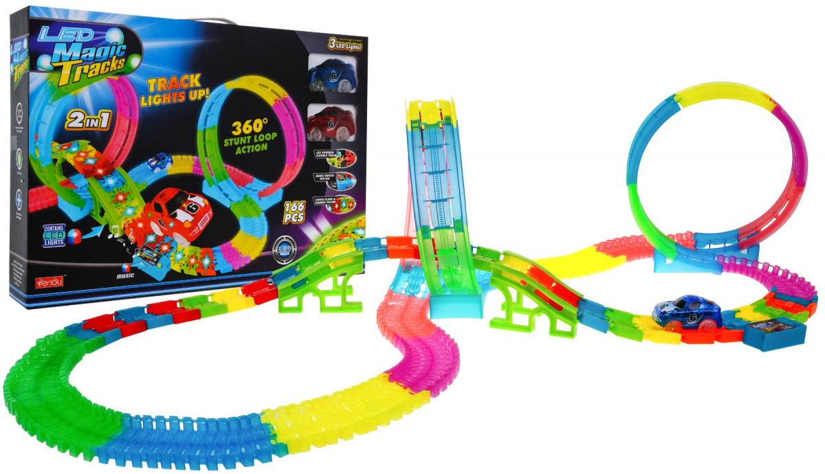 Magic Tracks svítící autodráha 166 dílů