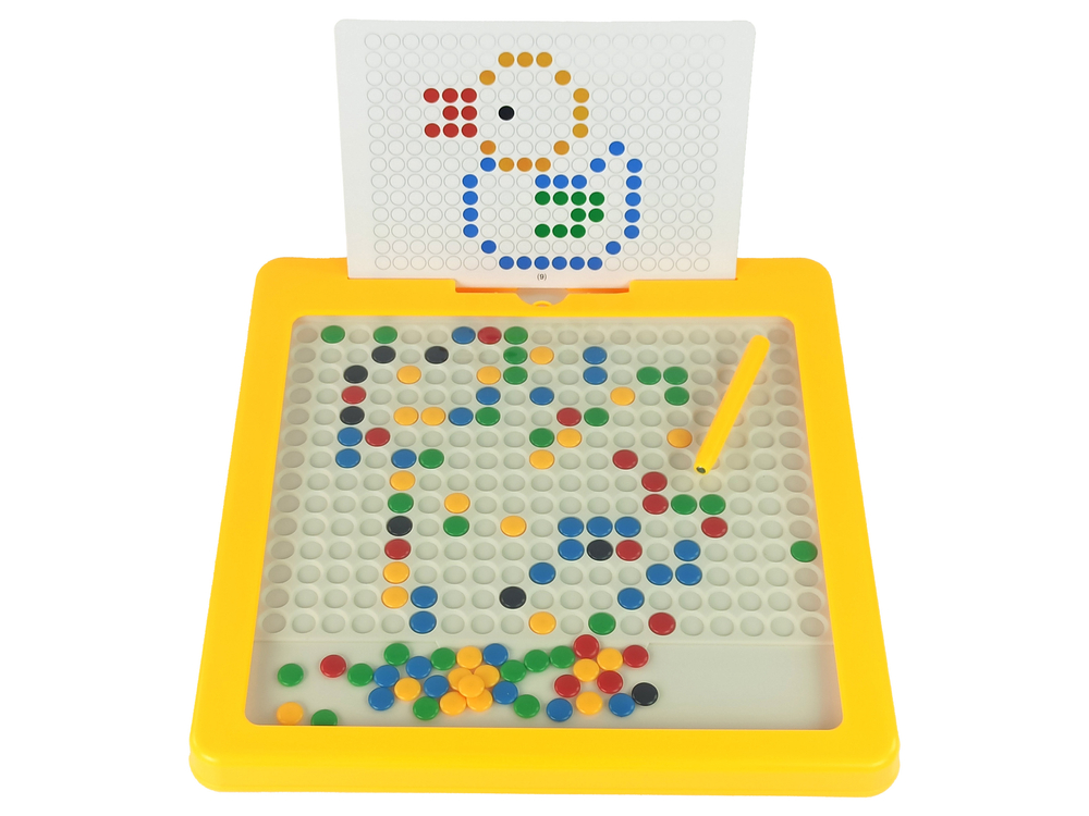 Magnetická tabule s korálky 100 ks žlutá - Obrázek 2