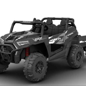 Mamido Elektrické autíčko Buggy UTV 4x4 s vlečkou 24V | 4x200W černé