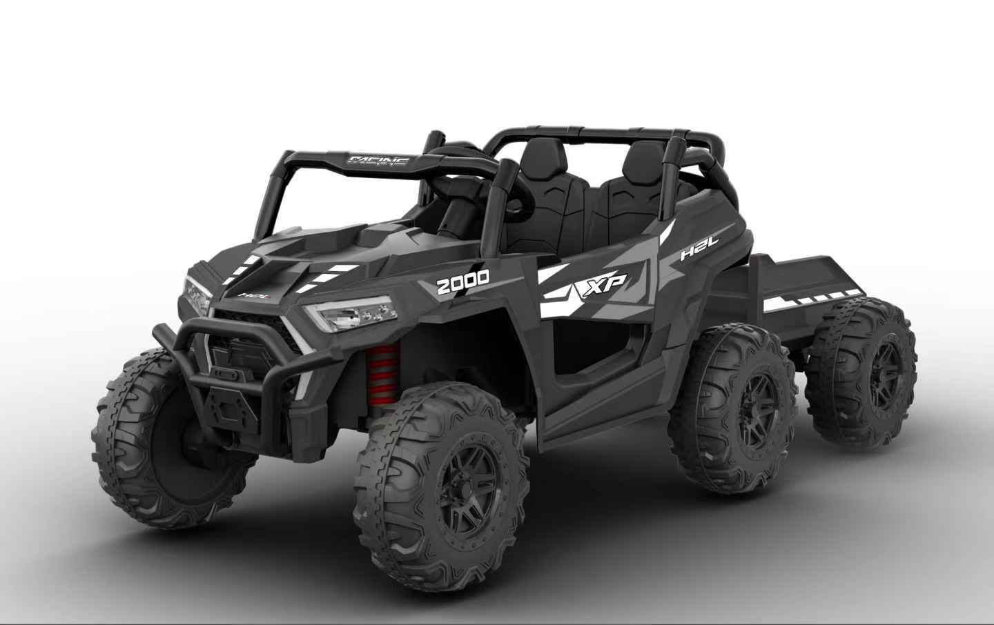 Mamido Elektrické autíčko Buggy UTV 4x4 s vlečkou 24V | 4x200W černé
