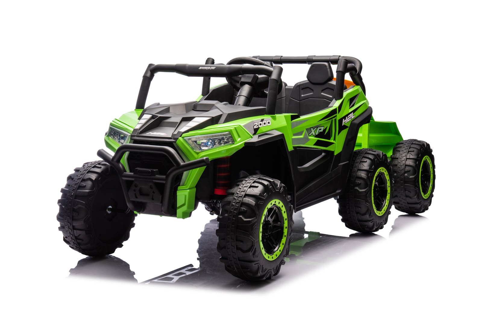 Mamido Elektrické autíčko Buggy UTV 4x4 s vlečkou 24V | 4x200W zelené - Obrázek 2