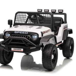 Mamido Elektrické autíčko Speed Offroad bílé | 4x45W | EVA kola | 12V 7Ah | EKO kůže