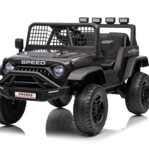 Mamido Elektrické autíčko Speed Offroad černé | 4x45W | EVA kola | 12V 7Ah | EKO kůže
