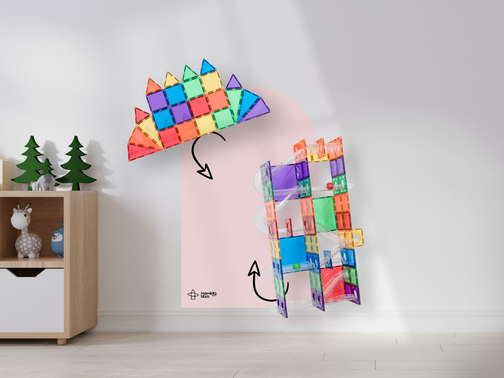 Mamido Tiles Magnetická tapeta na zeď Light Pink MT101