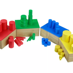 Moyo Montessori Moyo Montessori Barevné válečky bez úchytů z bukového dřeva