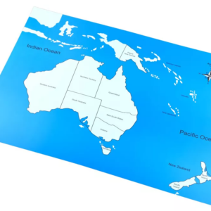 Moyo Montessori Moyo Montessori Kontrolní mapa - Australie Nová - s popisky