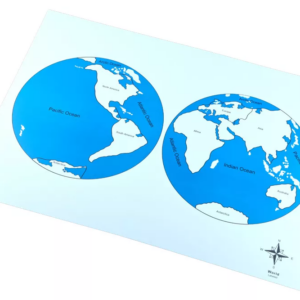 Moyo Montessori Moyo Montessori Kontrolní mapa - světa - s popisky