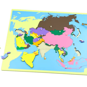 Moyo Montessori Moyo Montessori Puzzle - mapa Asie - bez rámečku
