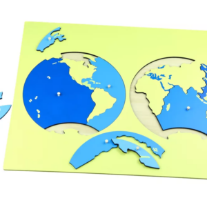 Moyo Montessori Moyo Montessori Puzzle - mapa oceánů - bez rámečku