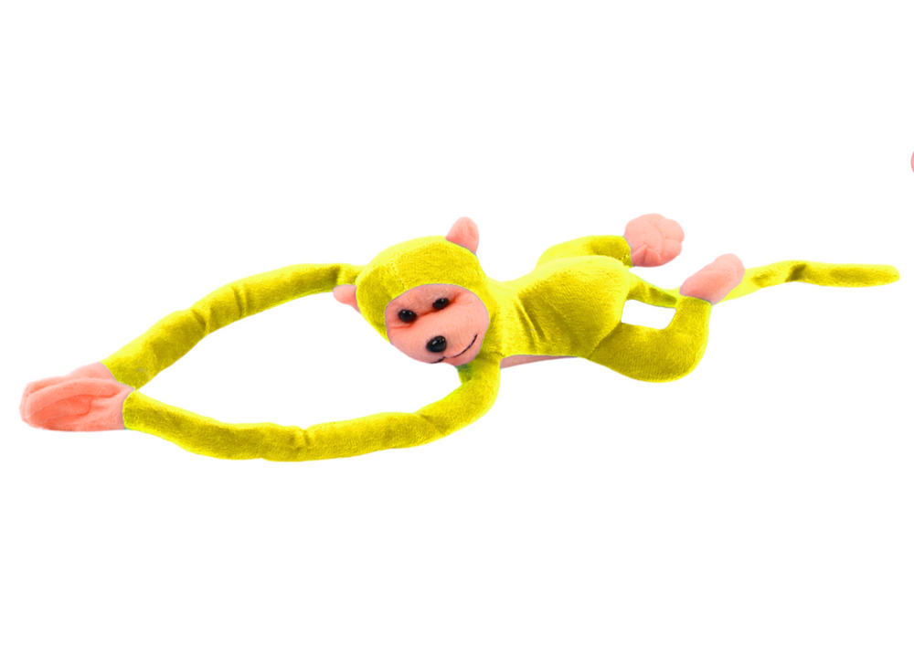 Plyšová opička se zvukovými efekty 60 cm žlutá