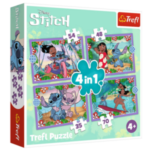 Puzzle Bláznivý den Lilo a Stitch 4v1 Trefl