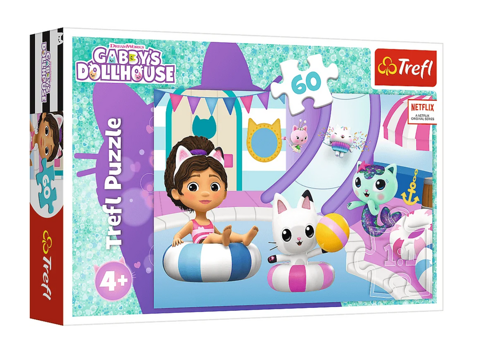Puzzle Gabby na bazénu 60 dílků Trefl