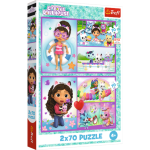 Puzzle Gábinin kouzelný domek 2x70 dílků Trefl