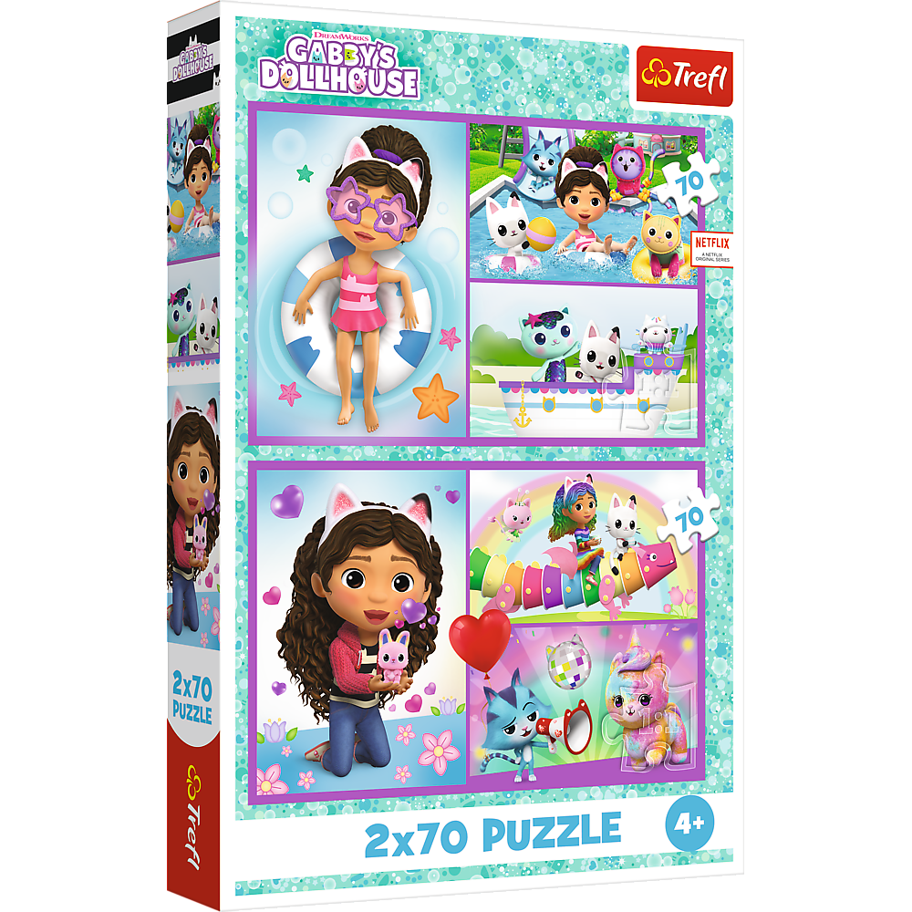 Puzzle Gábinin kouzelný domek 2x70 dílků Trefl