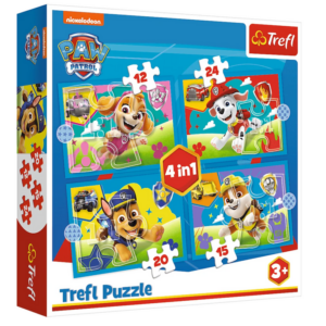 Puzzle Tlapková patrola Běžící pejsci 4v1 Trefl