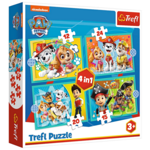Puzzle Tlapková patrola Veselá parta 4v1 Trefl