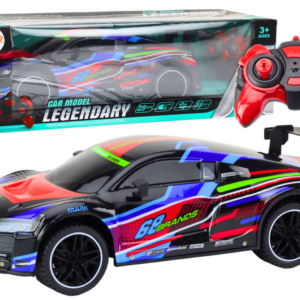 RC sportovní auto na dálkové ovládání 1:10 25 km/h se světly černé