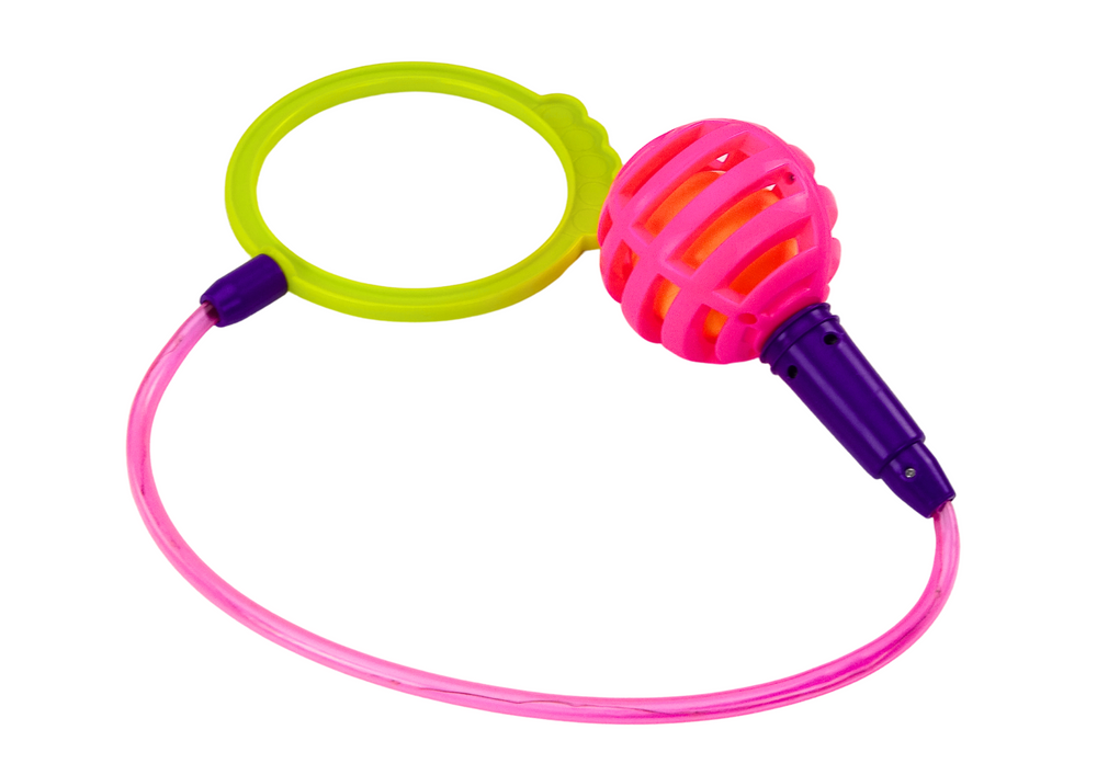 Skákací hračka Hula Hoop na nohu růžová s LED diodami - Obrázek 2