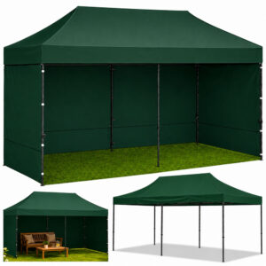 Skládací párty stan 3 × 6 m zelený