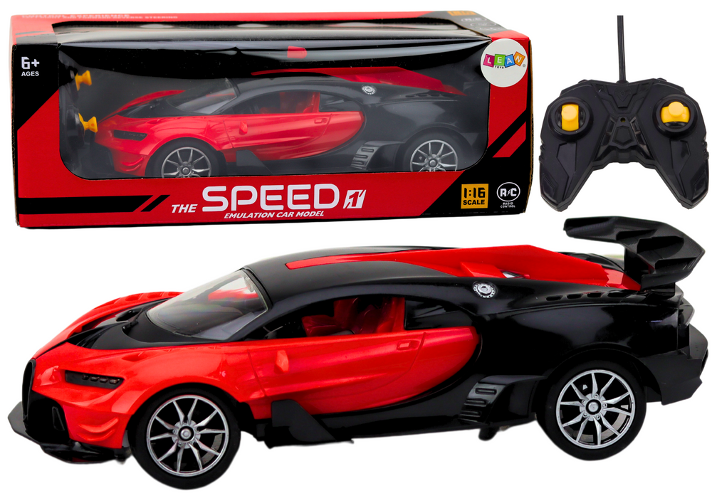 Sportovní auto na dálkové ovládání 1:16 červené