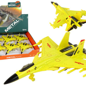 Stíhačka s třecím pohonem 1:72 žlutá