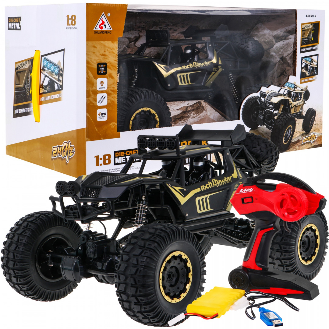 Terénní autíčko na dálkové ovládání Crawler 1:8 kovové