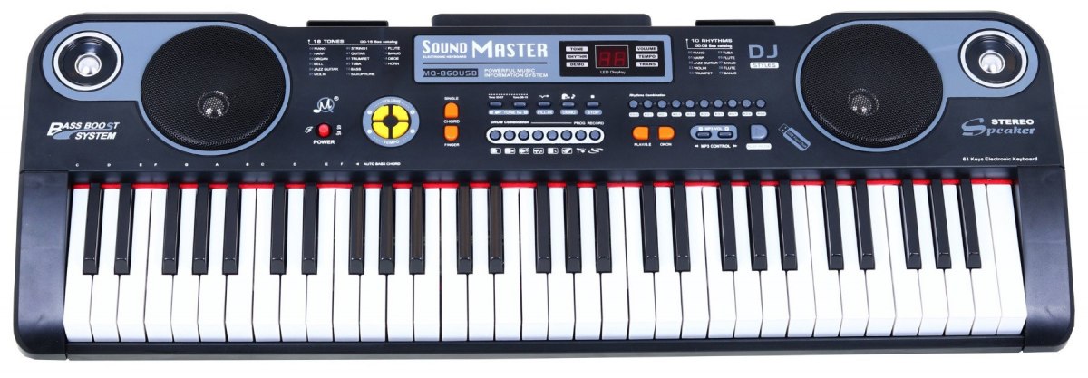 Velký keyboard s mikrofonem MP3 černý