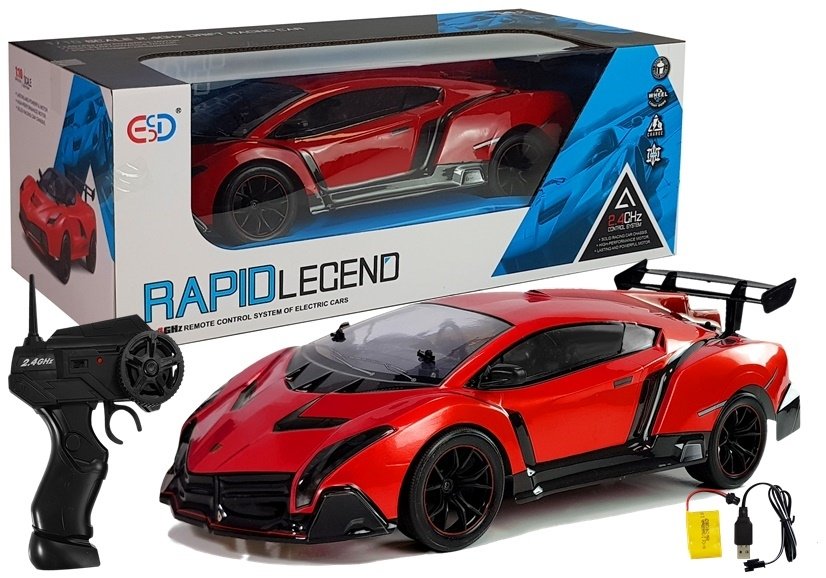 Závodní auto na dálkové ovládání 1:10 červené