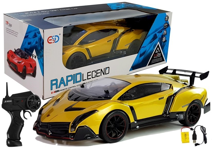 Závodní auto na dálkové ovládání žluté