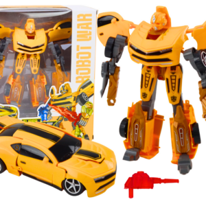 Auto-robot Transformers 2v1 sportovní žlutý