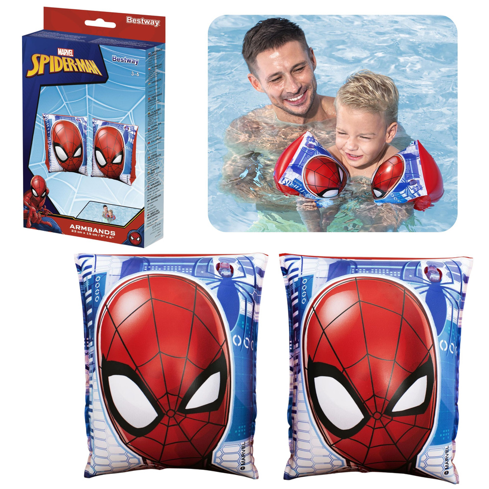 Bestway Nafukovací rukávky Spider-Man 23 × 15 cm Bestway