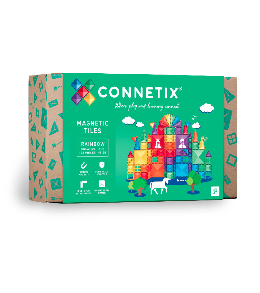 Connetix Connetix Tiles - Magnetická Stavebnice Duhová XL 102 ks