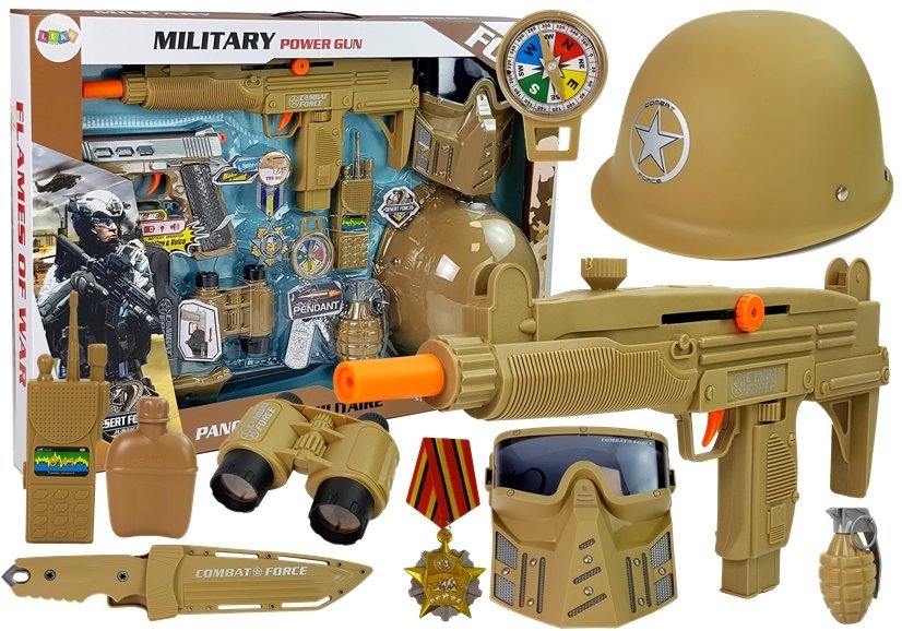 Dětská vojenská sada s pistolí