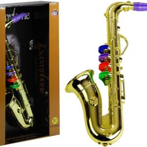 Hudební nástroj saxofon zlatý