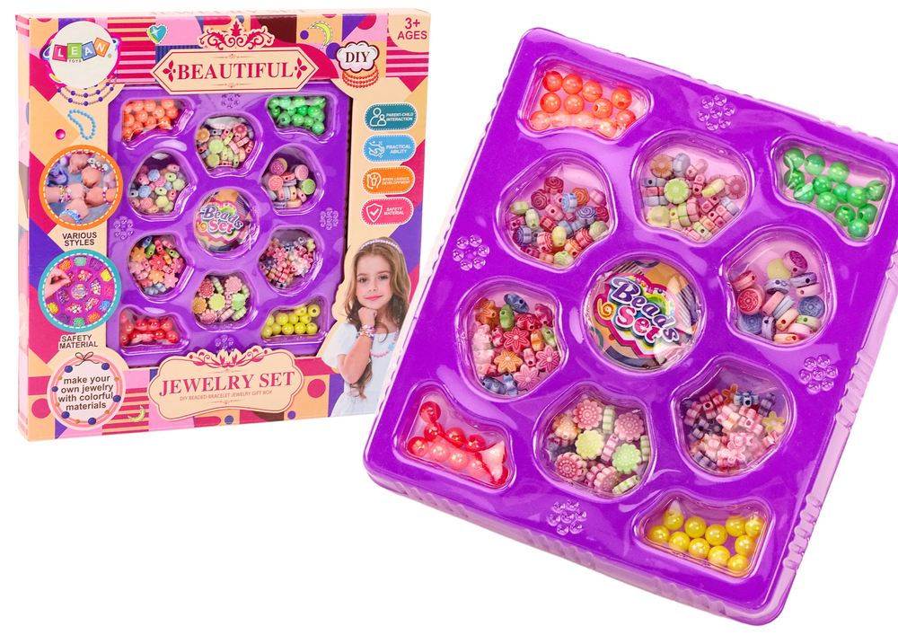 Korálky na výrobu šperků DIY kreativní sada s květinovými přívěsky