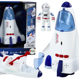 Kosmická loď s osvětlením a zvuky kosmonaut bílá