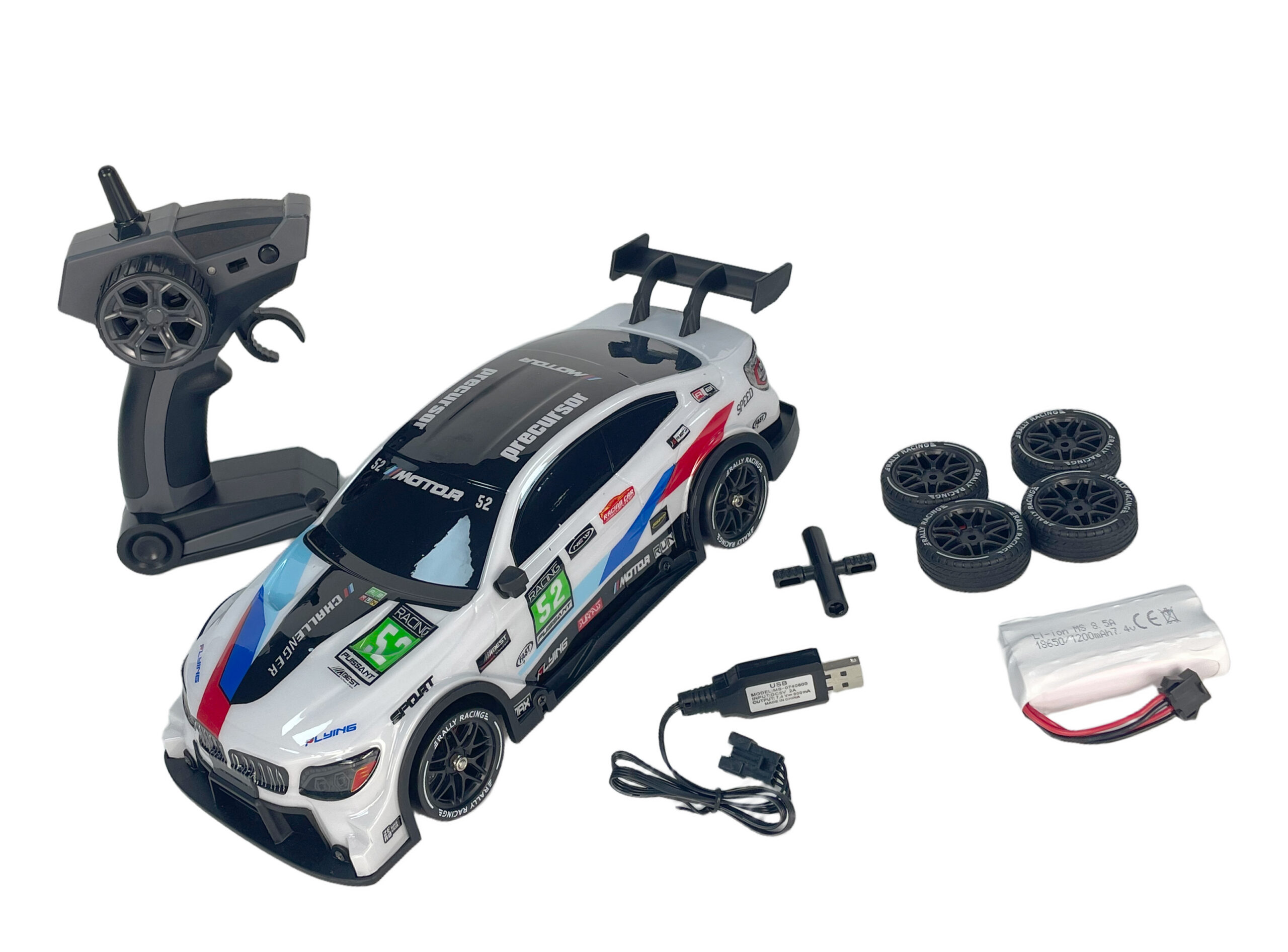 Mamido Auto na dálkové ovládání RC Drift Auto 1:16 4WD 2.4GHz bílé - Obrázek 2