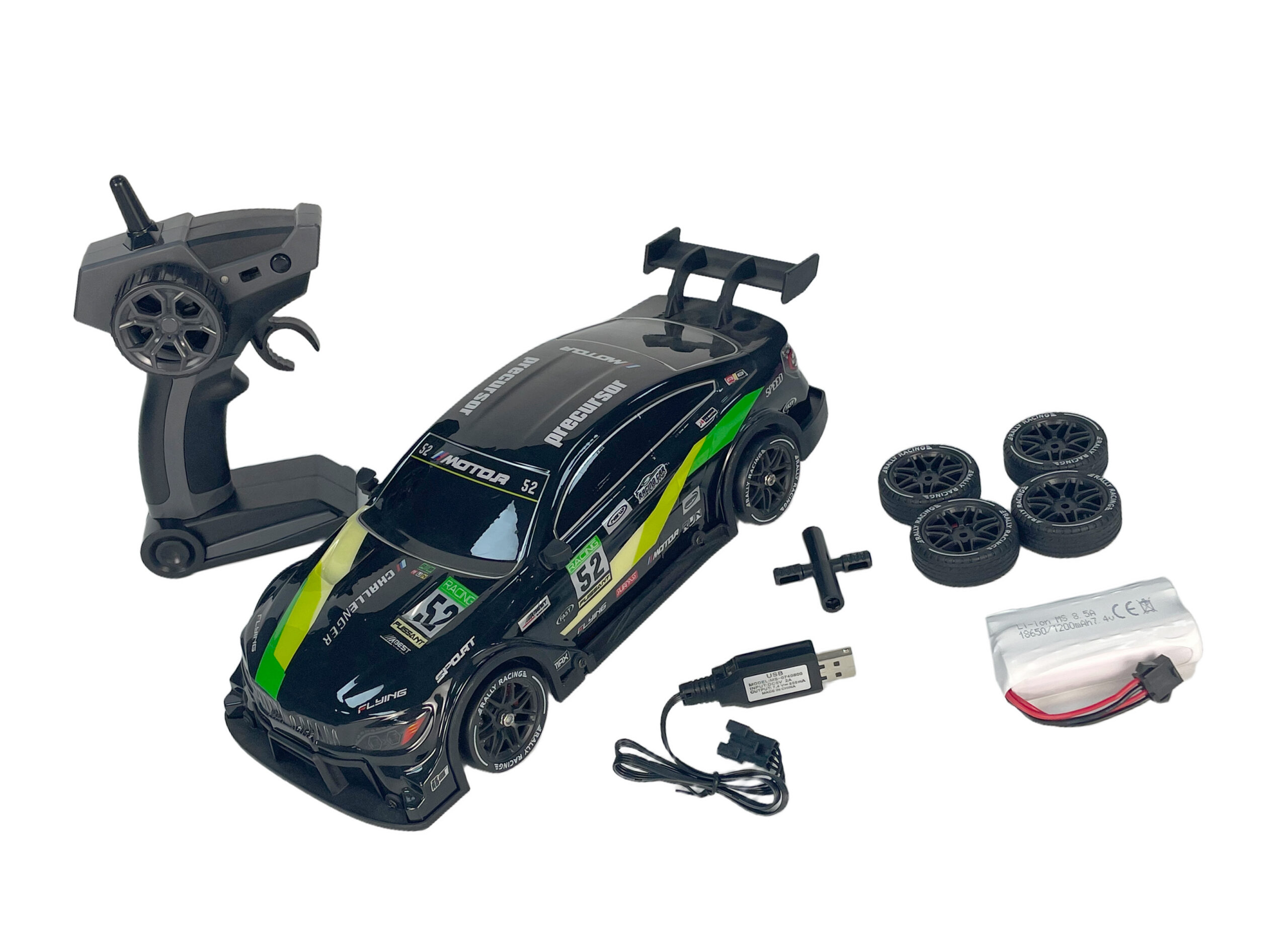 Mamido Auto na dálkové ovládání RC Drift Auto 1:16 4WD 2.4GHz černé - Obrázek 2