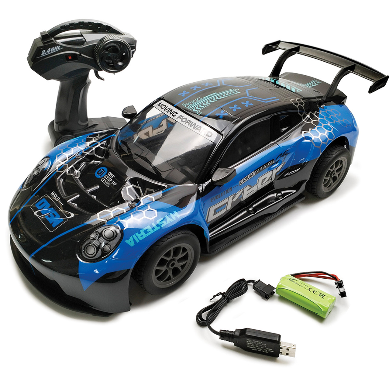 Mamido Auto na dálkové ovládání RC Drift Auto 1:8 XXL s LED světly modré - Obrázek 2