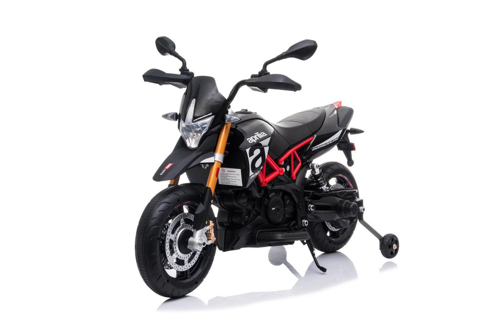 Mamido Dětská elektrická motorka Aprilia Dorsoduro 900 12V černá