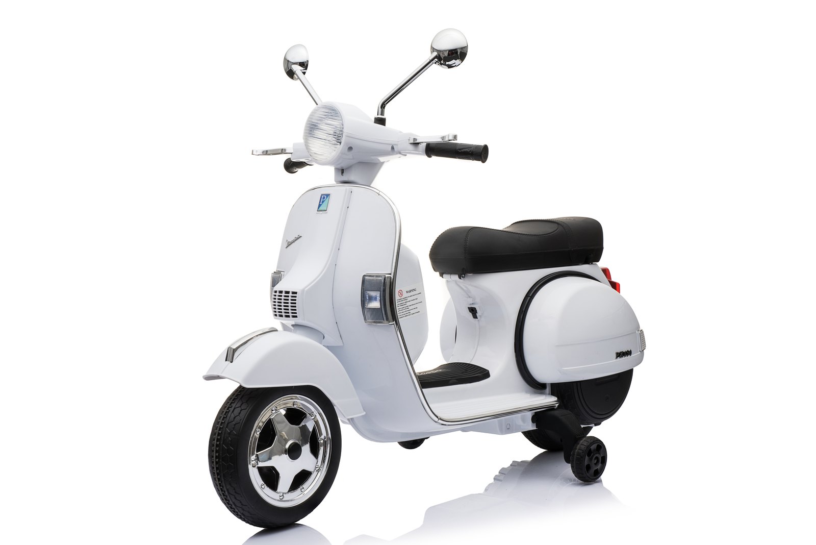 Mamido Dětský elektrický skútr Vespa PX150 12V bílý - Obrázek 2