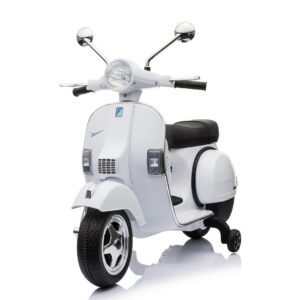 Mamido Dětský elektrický skútr Vespa PX150 12V bílý