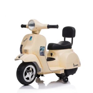 Mamido Dětský elektrický skútr Vespa PX150 Mini 6V béžový