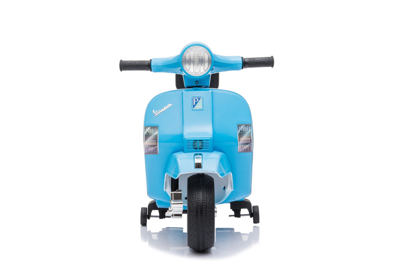 Mamido Dětský elektrický skútr Vespa PX150 Mini 6V modrý - Obrázek 2