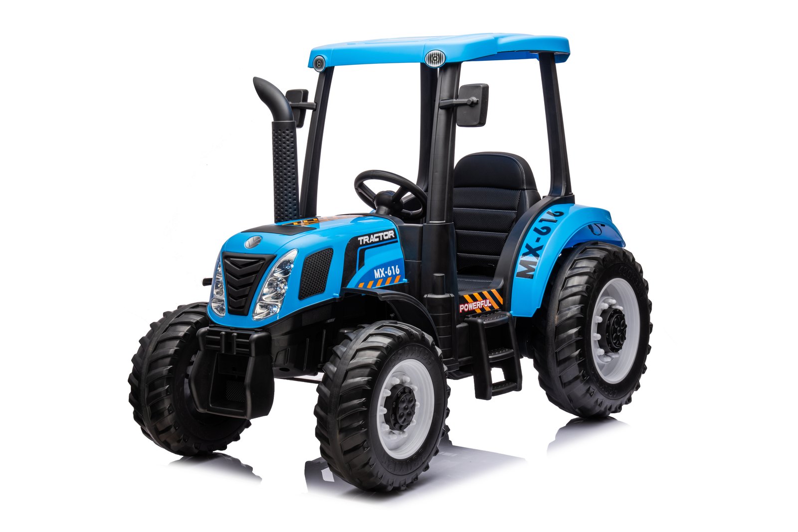 Mamido Dětský elektrický traktor MX-616 s kabinou 12V | 2x45W modrý - Obrázek 2