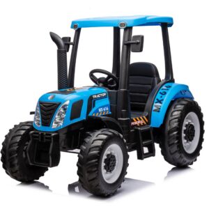 Mamido Dětský elektrický traktor MX-616 s kabinou 12V | 2x45W modrý
