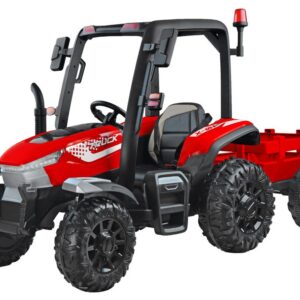 Mamido Dětský elektrický traktor s přívěsem 24V Blast 2x200W červený