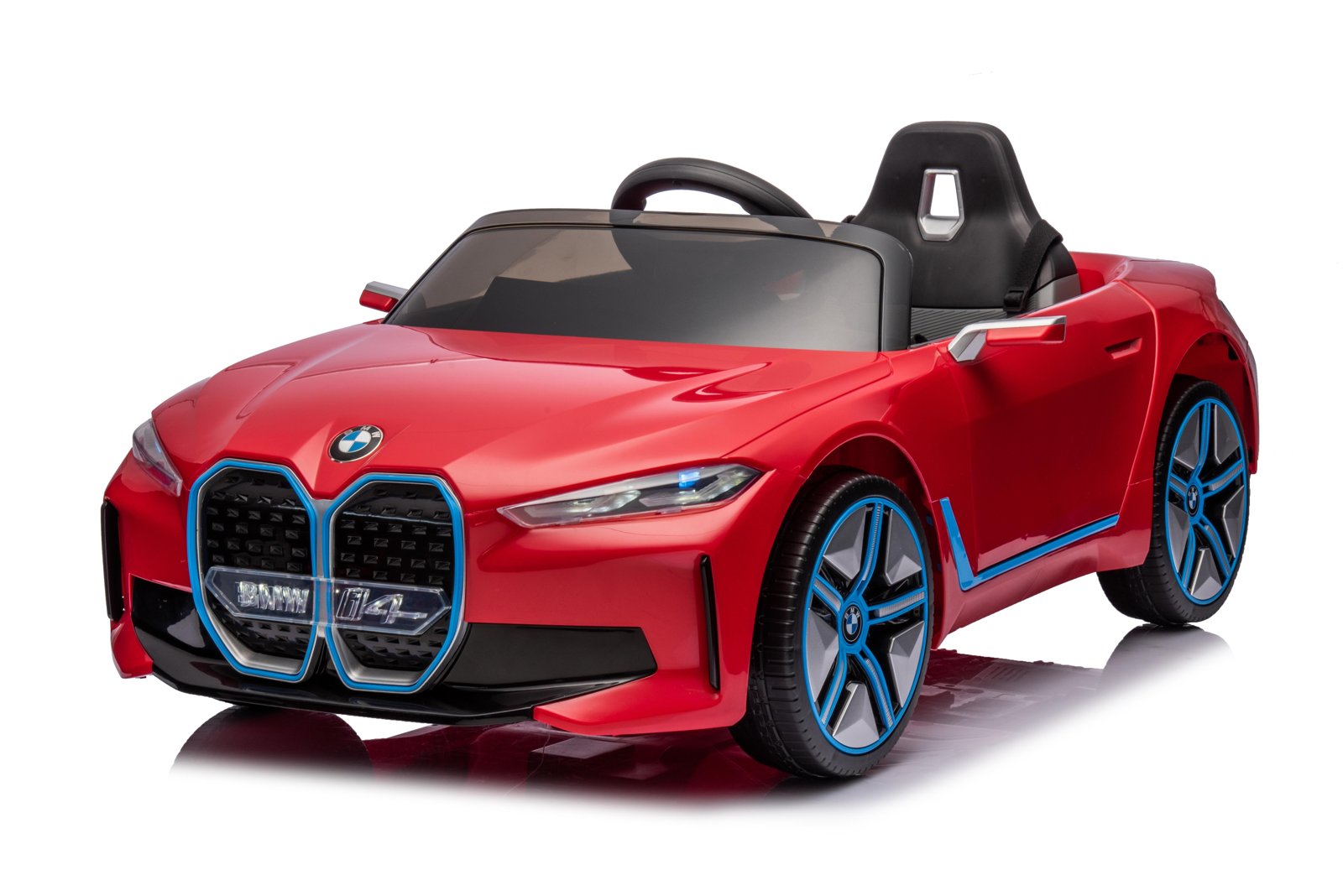 Mamido Elektrické autíčko BMW i4 červené 12V7Ah EVA kola ECO Kůže